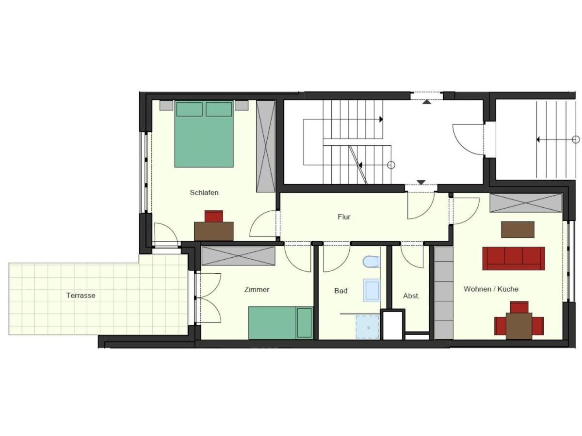 Ferienwohnung Buesumperle Rot Bagian luar foto